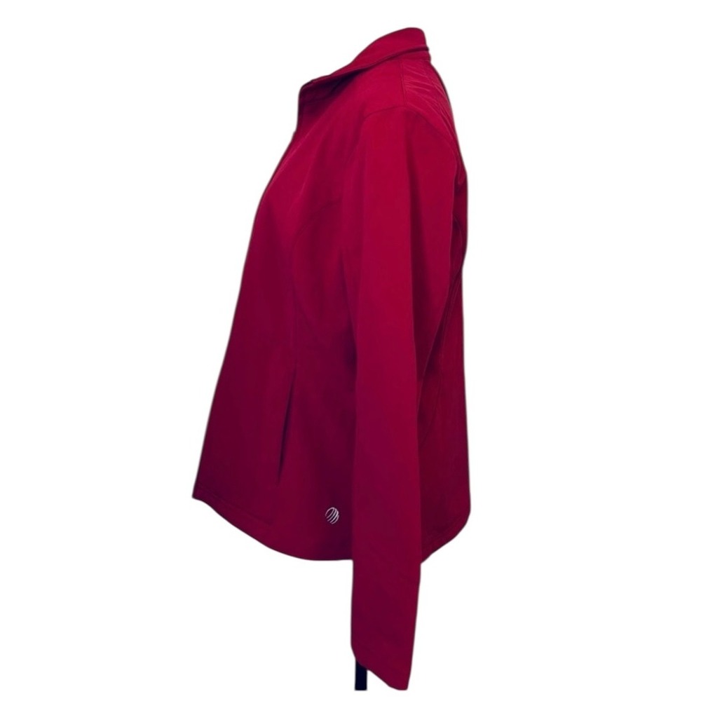 MPG Sport Women's Large Cranberry Full Zip Jacket Athletic Activewear Waterproof - Picture 6 of 8